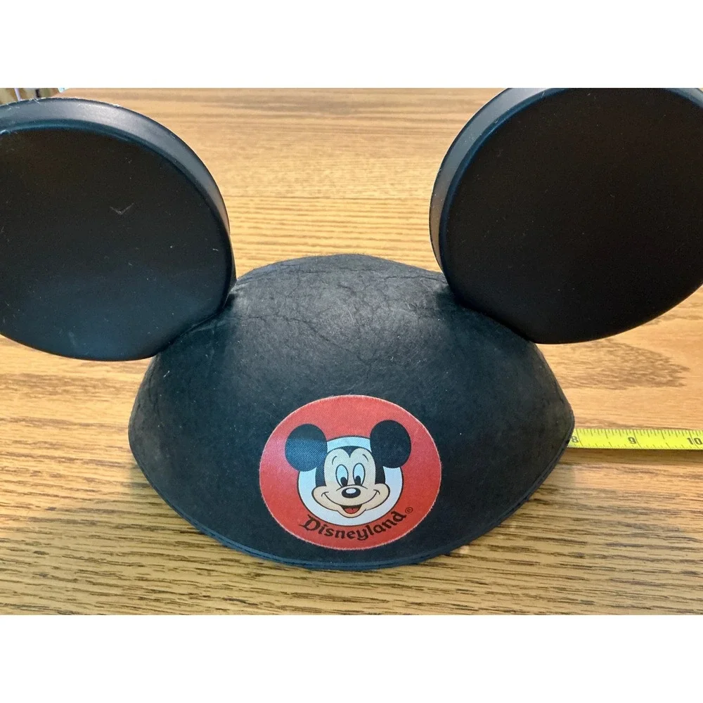 Vintage Disneyland Mickey Mouse Ear Hat Black Felt Muffy Embroidery Disney Parks
